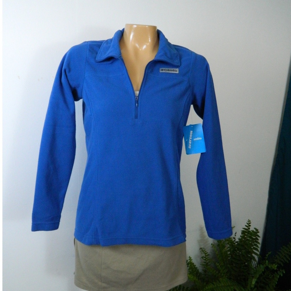 Columbia Fleece Pullover Womens XS Blue Glacial IV‎ Half Zip Regular Fit
